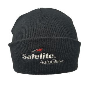 Satellite Auto Glass Beanie Hat Black One Size Adjustable Stretch Embroidered WK
